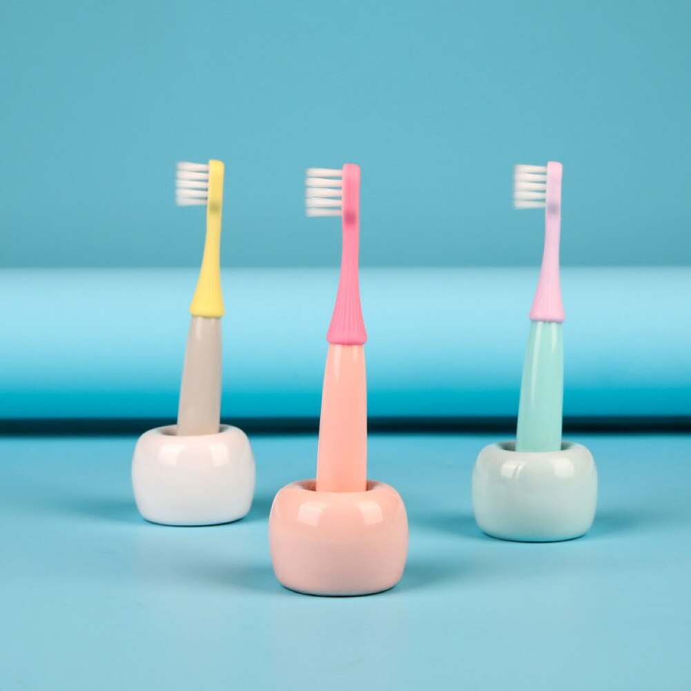 3Pcs Cute Mushroom Soft Children Plush Toothbrushes Cleaning Dental Oral Health Care Supplies