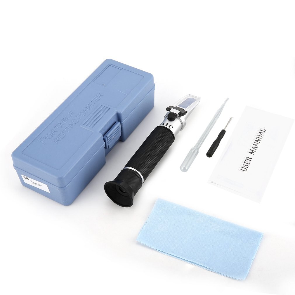 Handheld Refractometer 0-80% Optical Alcohol Liquor and Spirits Wiskey Vodka Content Meter Mini ATC Measuring Alcohol Tester