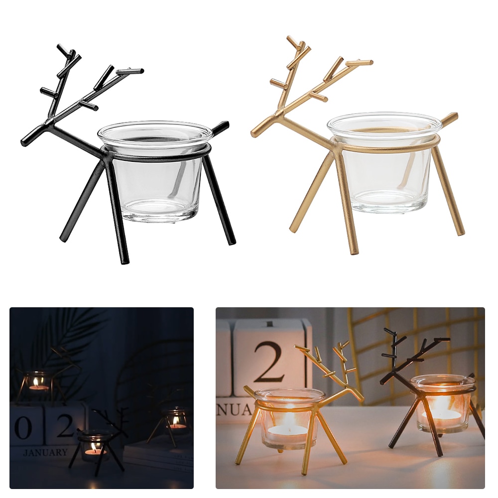 Kerst Kandelaars Europese Iron Art Leuke Herten Kandelaar Home Kerstversiering Festival Decor Speciale