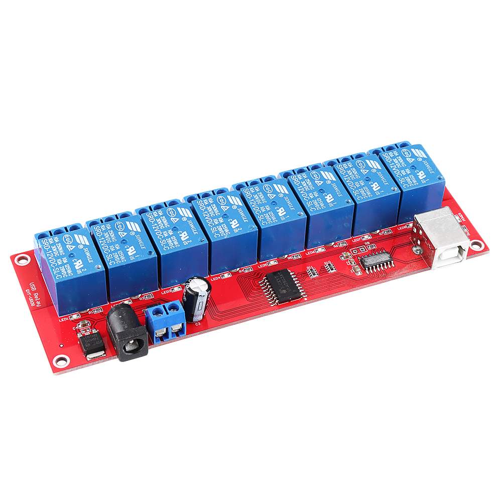 LEORY 8 Kanal 12V versteckt Fahrer USB Relais USB Kontrolle Schalter Computer Kontrolle Schalter PC Intelligente Steuerung Relais Modul