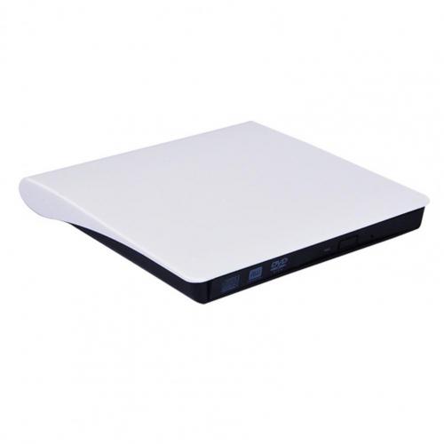 Usb 3.0 DVD-ROM Optische Drive Asb Externe Slim Cd Rom Disk Reader Desktop Pc Laptop Tablet Dvd-speler: WHITE