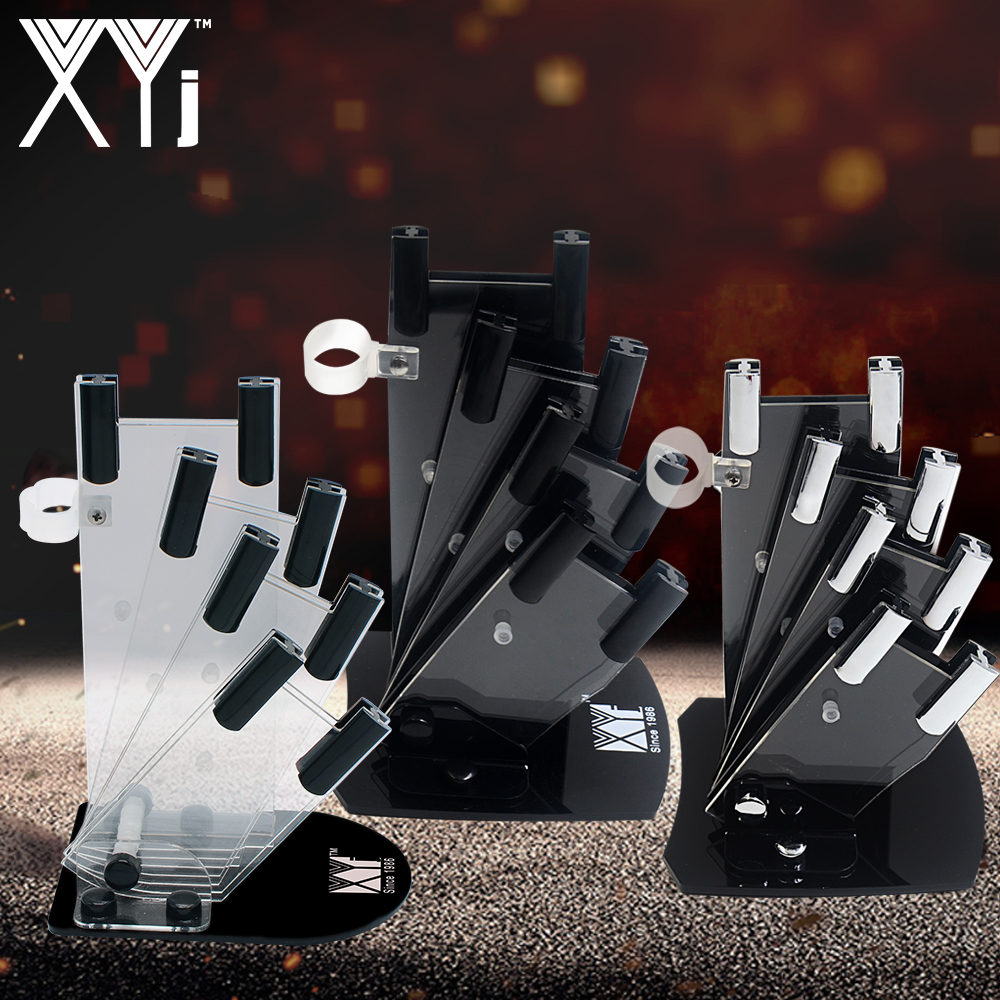 Xyj Messen Blok Geschikt Voor Keramische Messen En Dunschiller Grade 3 & 4 Slot Acryl Mes Houder Multifunctionele Keuken Tool