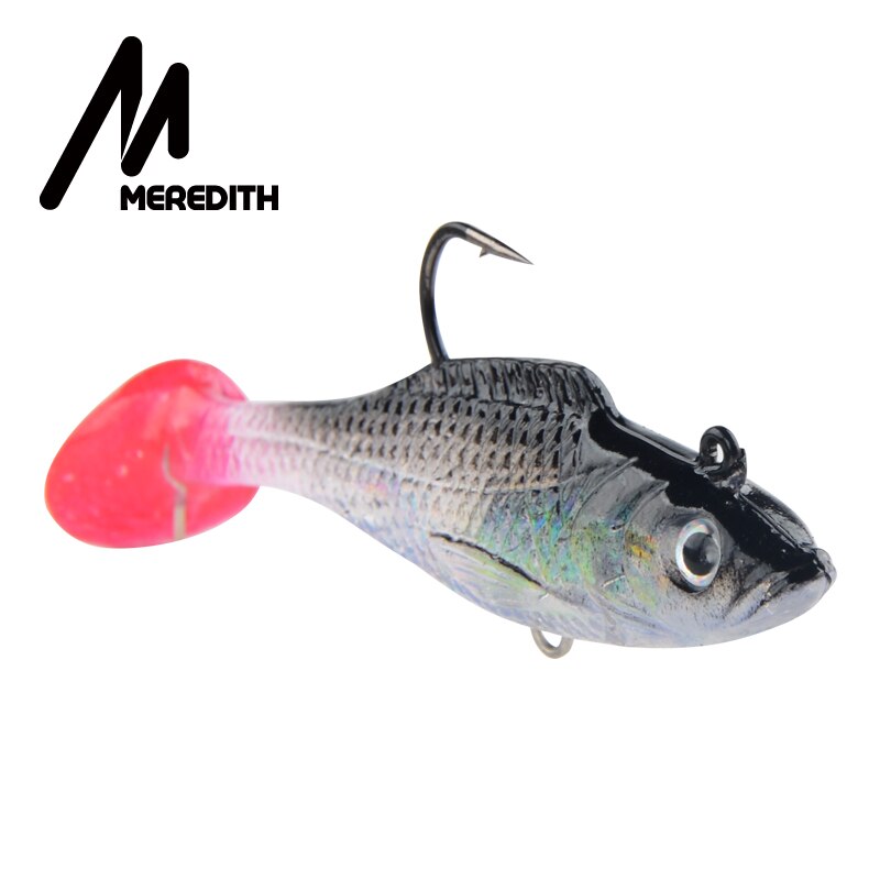 MEREDITH petit poisson DD 70mm 100mm leurres de pêche au plomb T queue leurres de pêche souples crochet unique Wobblers artificiels appâts de pêche