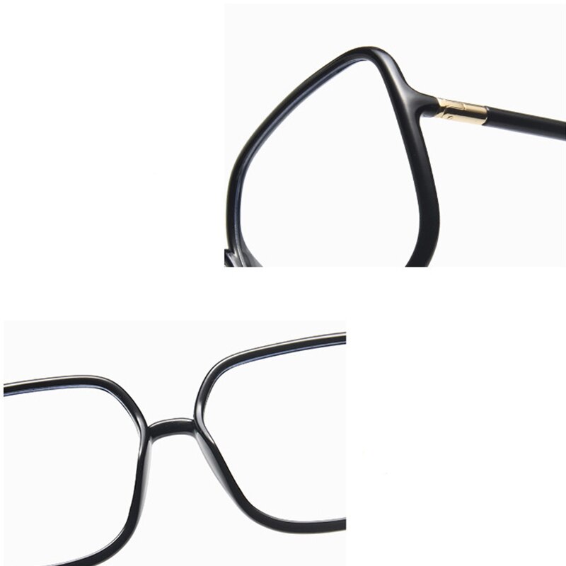 Oversized Square Glasses Women Clear Black Big Frame Retro Transparent Optical Computer Glasses Frame Eyeglasses