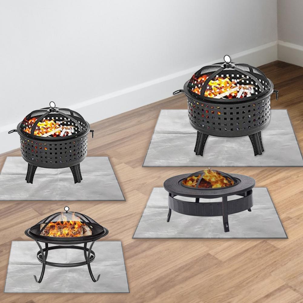 Fireproof Cloth Fire Pit Mat Grill Mat Pad Deck Protector For Camping Patio Deck Lawn Protection