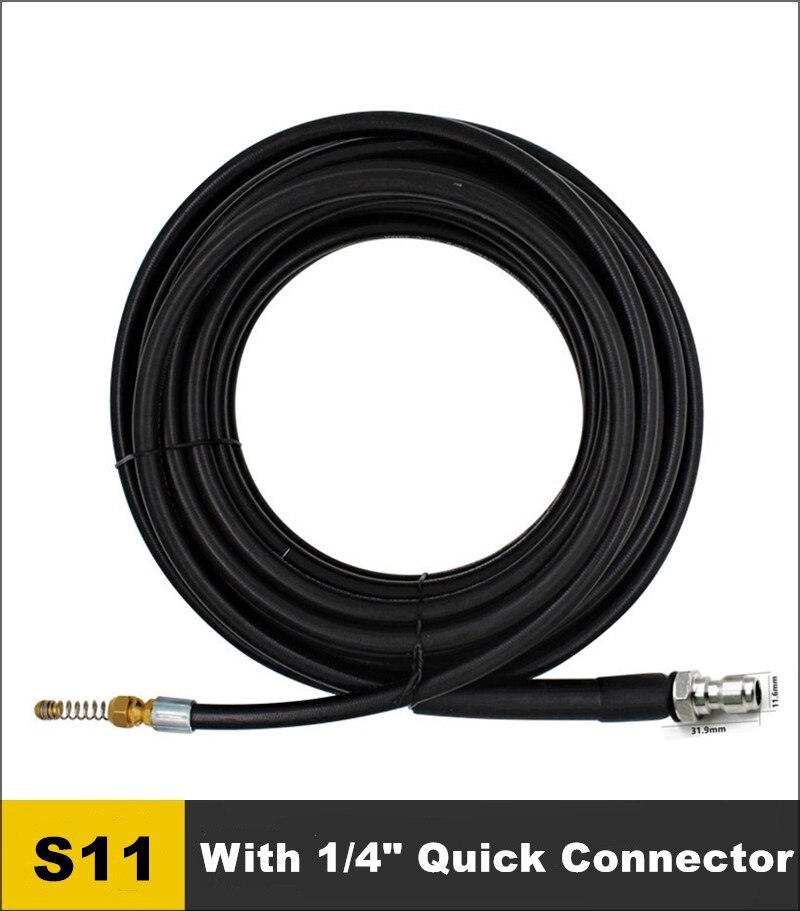 20 Meters Sewer Drain Hose Pipe Dredge Cleaner Tool Kits For Karcher Lavor Interskol Huter Nilfisk Stihl Elitech Pressure Washer: S11 20 Meters