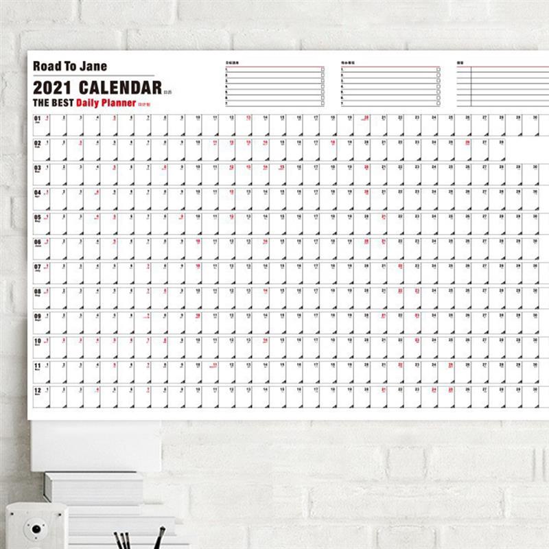 2 Sets Muur Kalender 2022 Jaarlijks Volledige Muur Kalender Grote Maat 12 Maand Planner