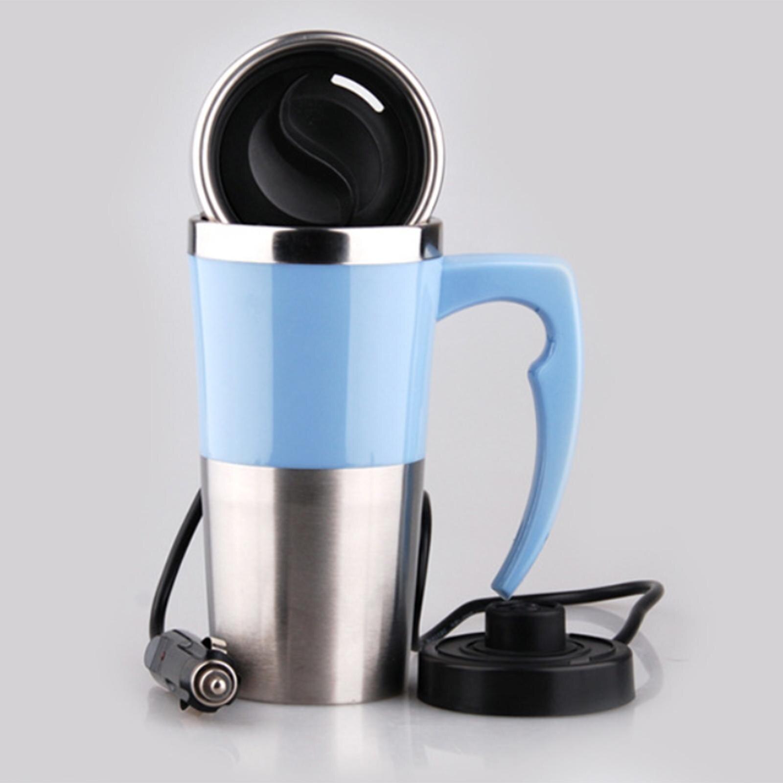 Bouilloire électrique Portable 350ml 12V, en acier inoxydable, pour voiture, chauffe-eau électrique, tasse pour thé, eau chaude, Camping-Car, bateau, lait
