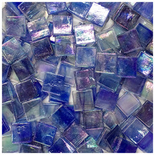 Lychee Life 50pcs Multicolor Glass Mosaic Tile Square Ceramic Mosaic Tiles DIY Arts Crafts Making Material