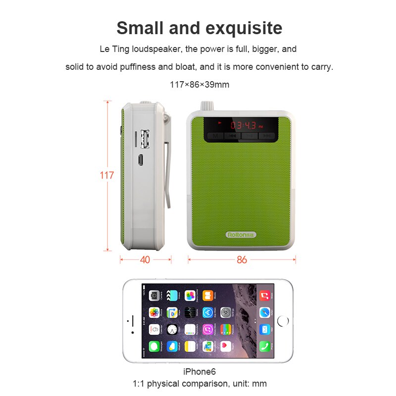 Portable Wired Microphone Voice Amplifier Audio Speaker For Teaching Lecture Tour Guide Parties Training Loudspeaker