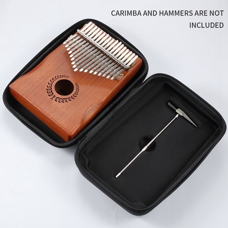 17/15/10 Keys Kalimba Case Thumb Piano Storage Bag EVA Sanza Kalimba Handbag with a Slot for Placing Tuning Hammer