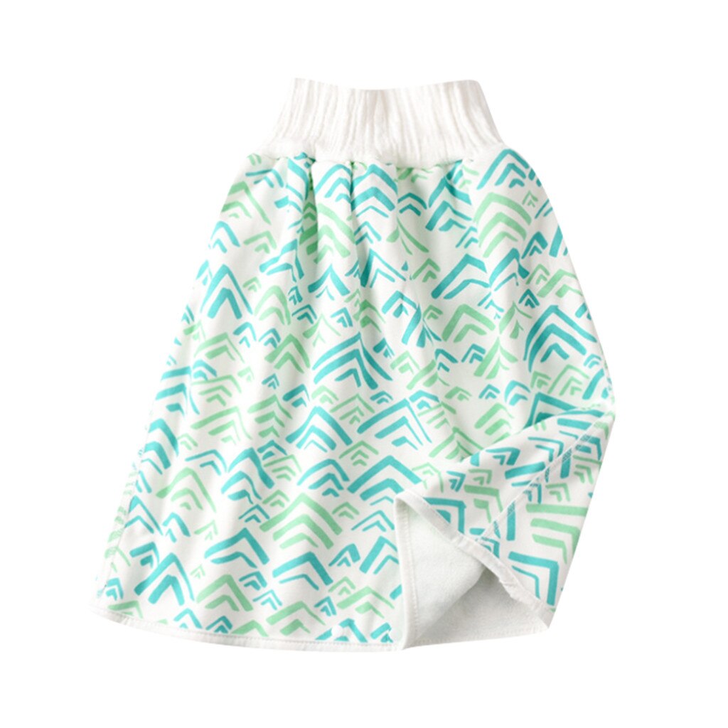 Comfy Childrens Luier Rok Shorts 2 In 1 Waterdichte En Absorberende Shorts Voor Baby Peuter Luier Rok Pad: D / M