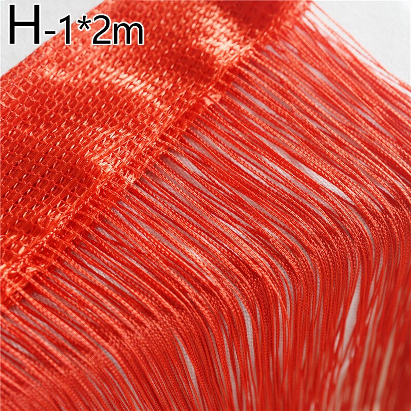 100X200Cm Draad Gordijn String Screen Lint String Divider Blind Voor Woonkamer Deur Muur Window Panel Kwastje gordijnen: H