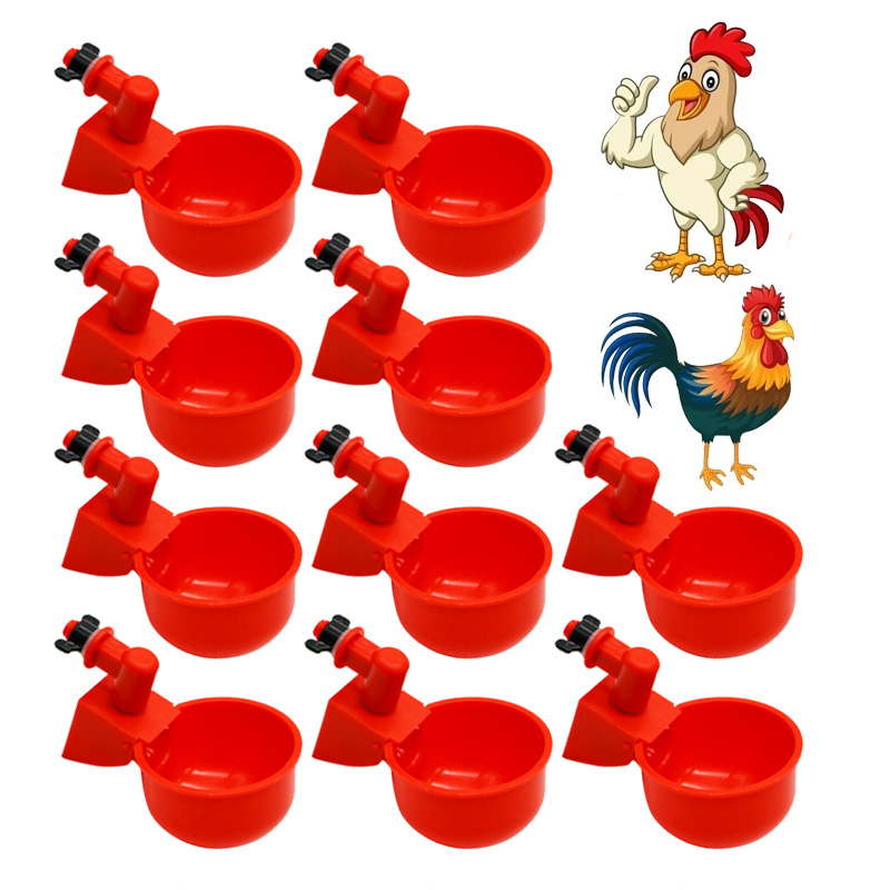 Comedero para pollos, alimentador para aves de corral, puerto artesanal, Kit de alimentación por gravedad, a prueba de lluvia, sin residuos, comederos para cubos, barriles, contenedores, trozos: Morado