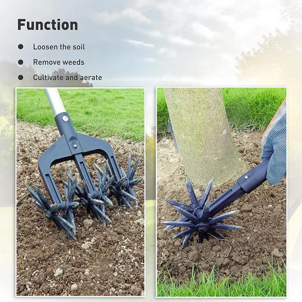Manual Soil Turning Tool Lawn Ripper Garden Aerator Ripper Rotary Artifact Cultivator Tool Rotary Cultivat Q8G1