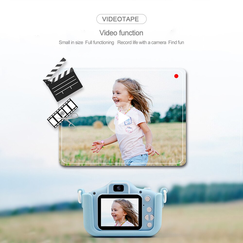 2000W Cute Kitten Children'S Digital Mini Camera X5s Dual Camera HD Photo Taking Macaroni Candy 2.0 Inches