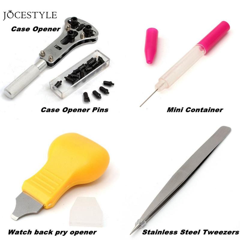 Outils horloger, Kit d'outils d'horlogerie, Kit d'outils de réparation de montres, ouvre-boîtier de montre, ouvre-boîtier de maillons, barre de ressort pièces d'outils
