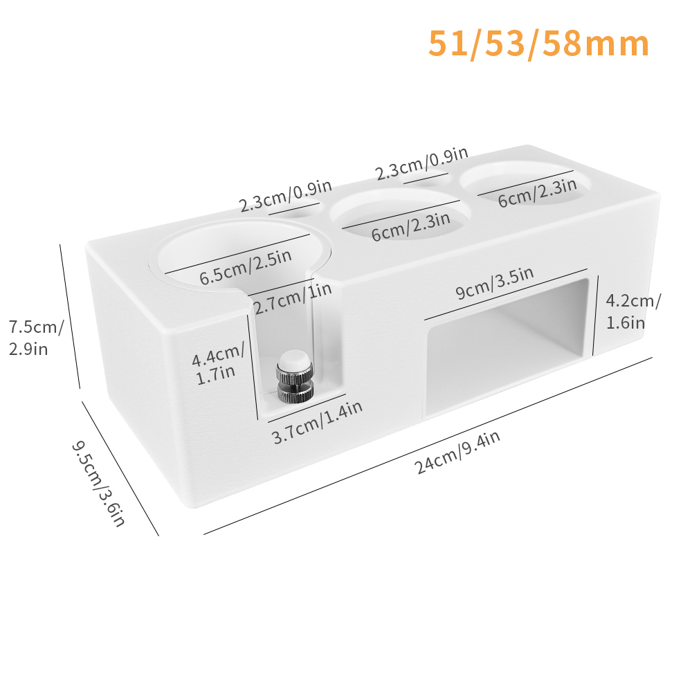 Coffee Tamper Mat Stand Portafilter Holder Rack Espresso 51/53/58mm Tamper Support Base Rack Coffee Tool Barista Accessories: Beige