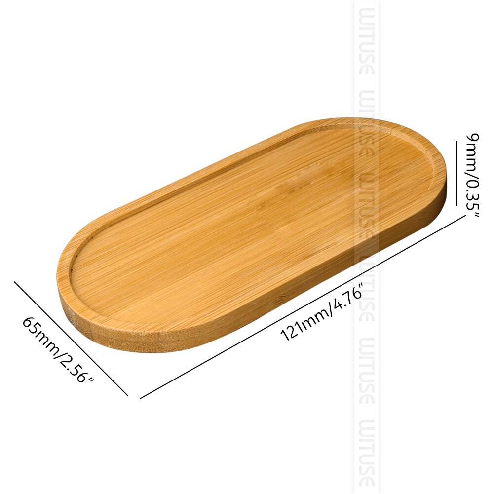 Wituse 12 stile blomsterkasser underkop keramisk sukkulent plantepotte potter bambus stativ desktop geometri glaseret vase bambus bakke: Oval 20