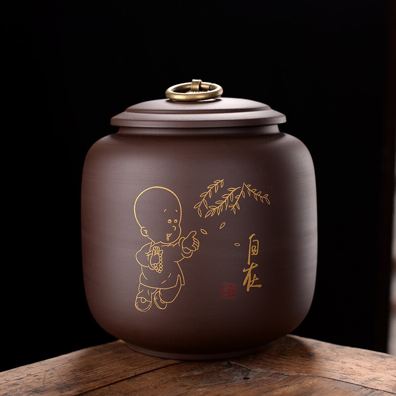 JIA-GUI LUO céramique thé Caddies boîtes à thé en céramique conteneur boîte à thé sac à thé boîte de rangement thé stockage café conteneur D032: 7