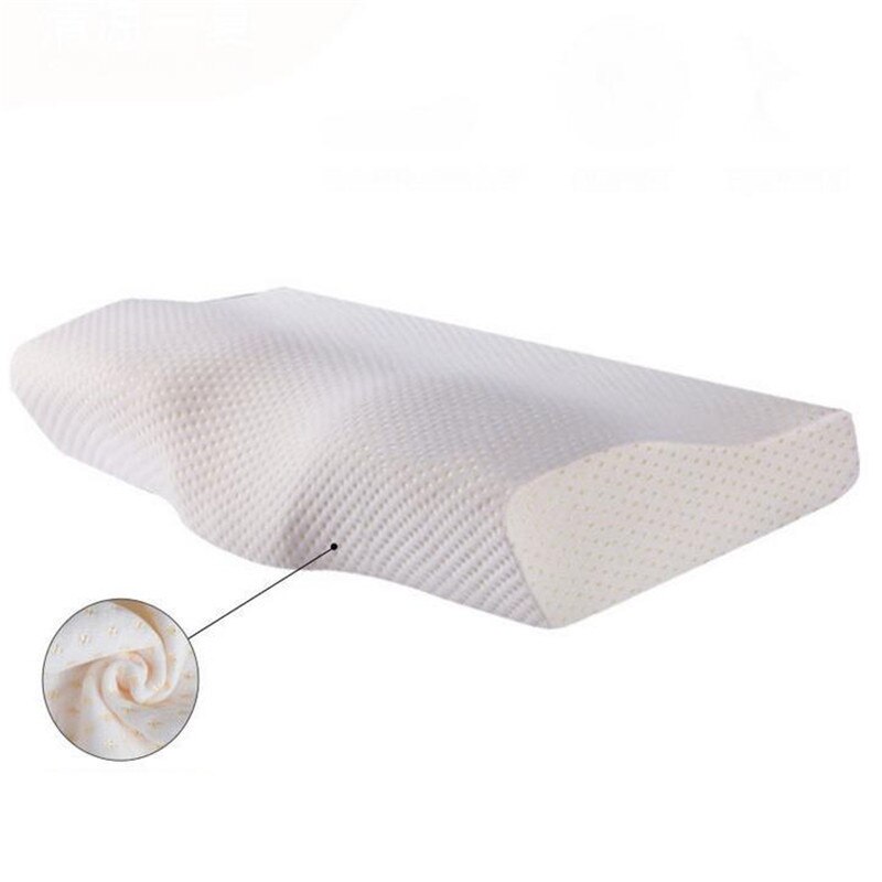 1PC Memory Foam Pillow Neck Protection Slow Rebound Memory Foam Butterfly Shaped Pillow Health Cervical Neck 20#: F