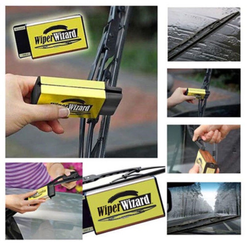 Car Van Wiper Wizard Windshield Wiper Blade Restorer Cleaner with 2 Wizard Wipes