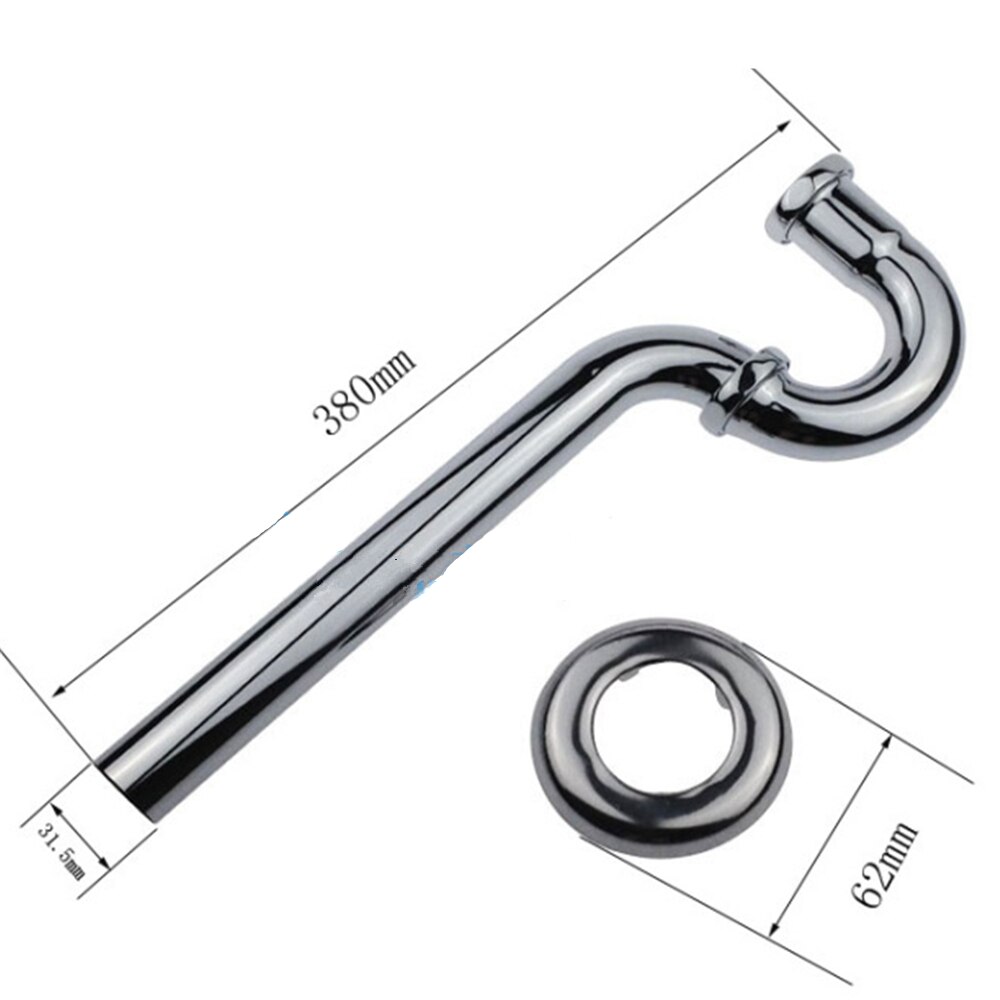 All Copper Thickened Water Trap P-bend Washbasin Washbasin Wall Row-type Underwater Sink Anti-return Smell And Deodorant