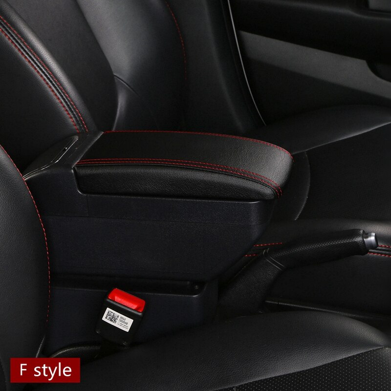 Accoudoir central pour suzuki ignis - double couche en cuir pu avec porte-gobelet, cendrier, port usb