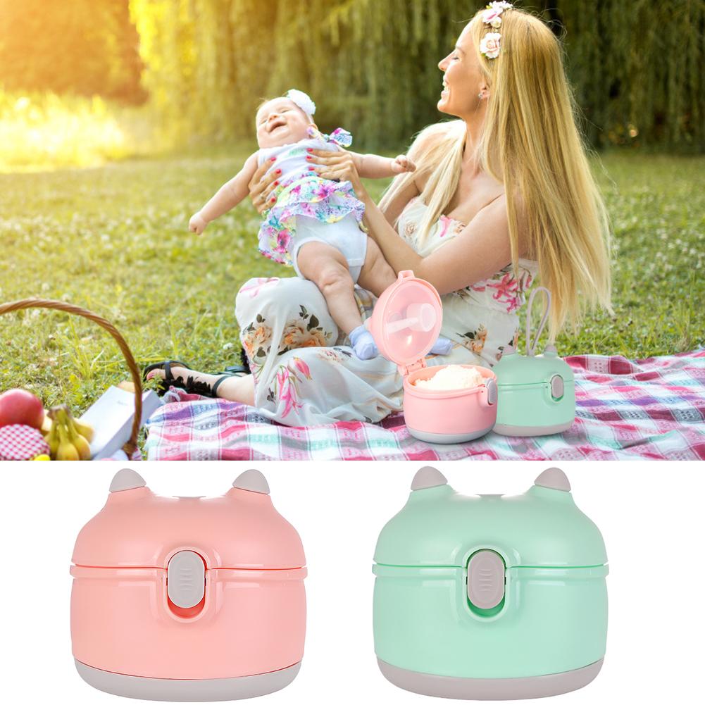 Babyvoeding bewaardoos met lepel, siliconen afsluitring, draagbare doos voor babymelkpoeder, snacks, voedingsaccessoires