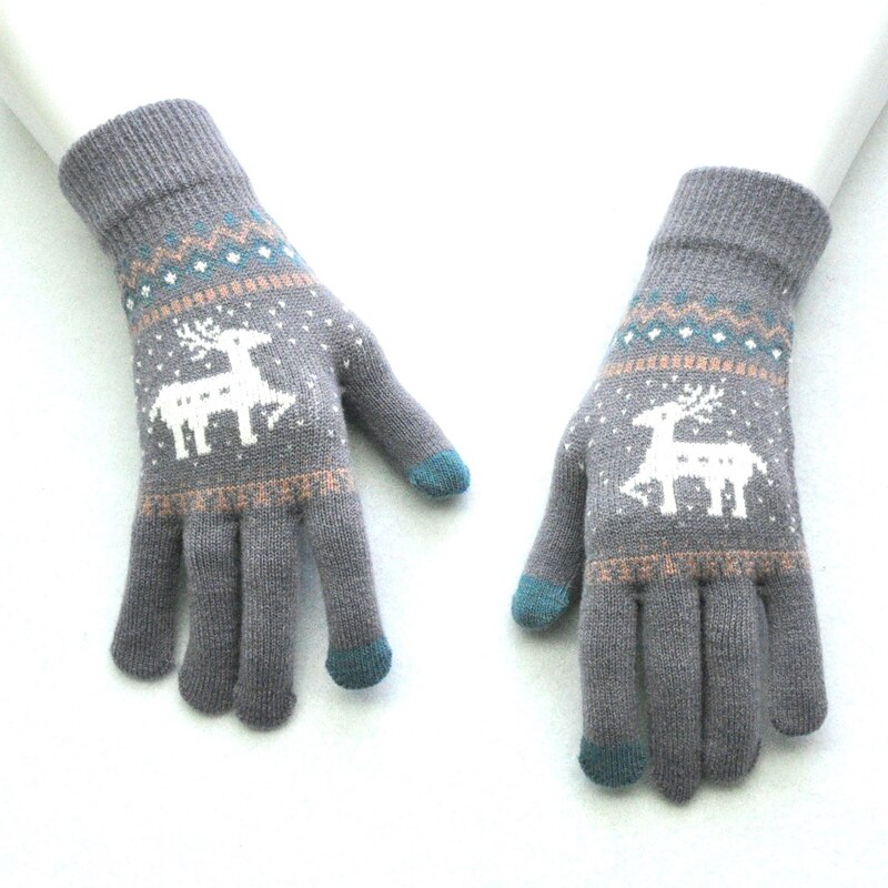 Wecute Winter Warm Handschoenen Over 12 Jaar Kind Tiener Kerst Handschoenen Festival Persoonlijkheid Elanden Voegen Fluwelen Warm Te Houden