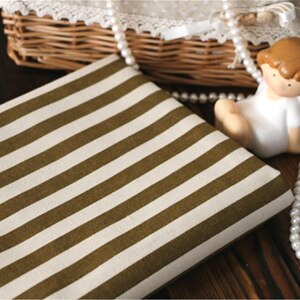 50cm * 150cm Streep Patroon Linnen Katoen Stof Canvas Thuis Bekleding Sofa Tafelkleed Materiaal: coffee