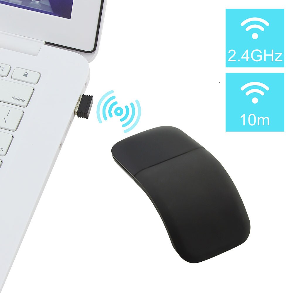 2.4 -ghz-funkmaus mit touch-rad, faltbare gaming-maus, leise computermaus, 800-1200-1600 dpi-maus für laptops