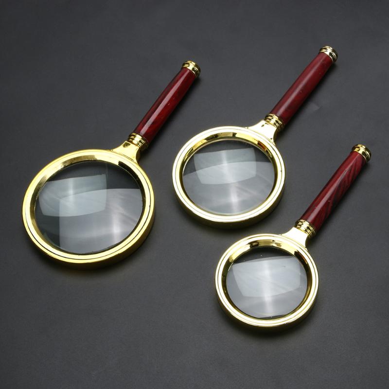 10X Magnifier Magnifying Glass 80/70/60mm Handheld Loupe Reading Jewelry High Definition Eye Loupe Glass Tool