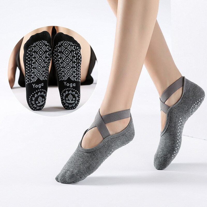 Pilates-socken für damen, rutschfest, atmungsaktiv, offen, yoga-socken, knöchelsocken, ballett- und sportsocken für damen, fitnessstudio