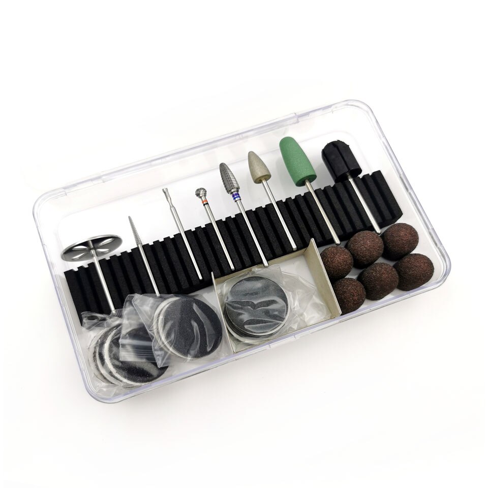 10-Pack 80-Grit Nail Sanding Caps + 1 Rubber Ring – Manicure & Pedicure Drill Bits For Cuticle Cleaning, Gel & Acrylic Removal, Dead Skin, Home Or Salon Use