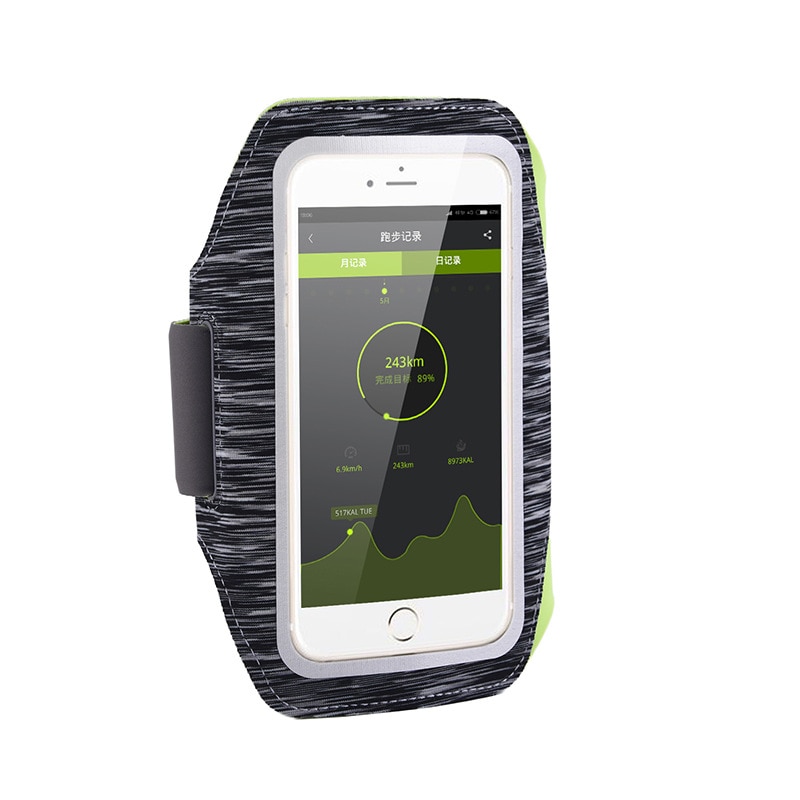 DuDa Exercise Workout Mobile Phone Armband Touch Screem Running Sport Arm Band Holder Pouch Case for 5.8 inch iPhone 6 6S 7 Plus: Black