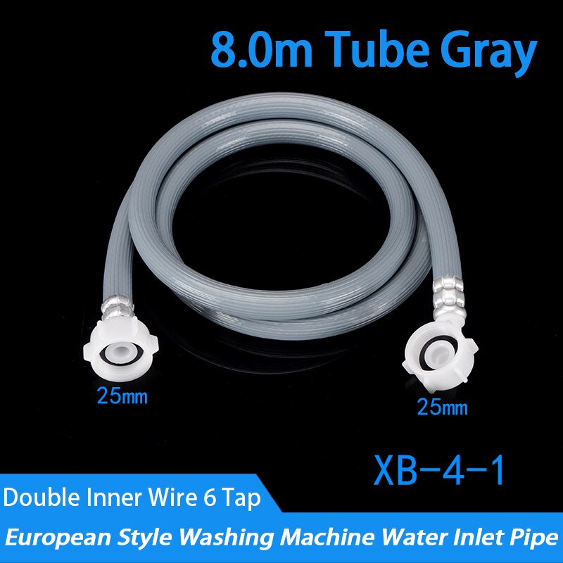 Drum Washing Machine Water Inlet Pipe 3/4" Female Threaded Connection, Length 0.6m 0.8m 1m 1.5m 2m 2.5m 3m 4m 5m 8m