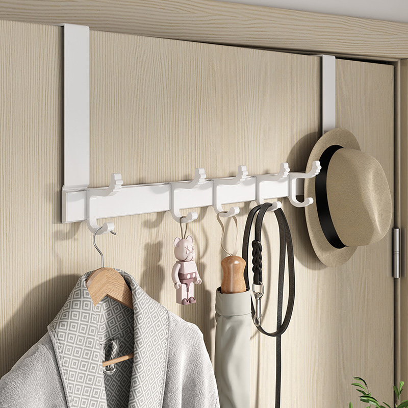 Metal dørbøjle til hjemmet køkken badeværelse bruserum over døren kroge aftagelig tøj frakkeophæng opbevaring organisering