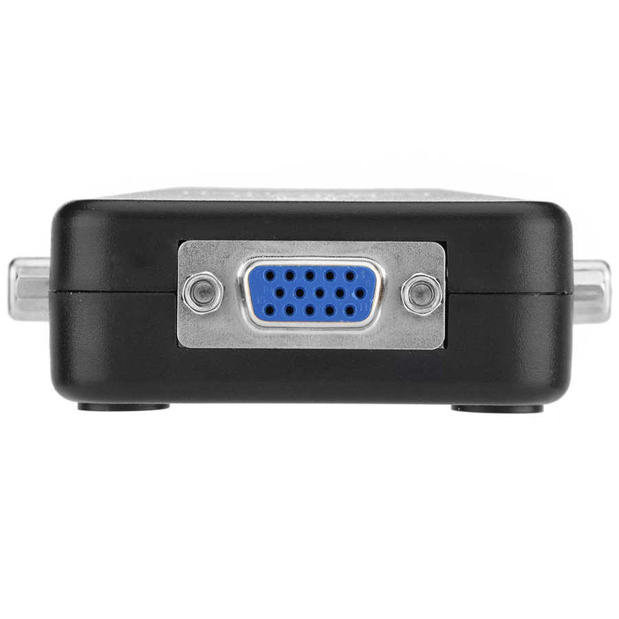 3-way 2/4Port USB VGA KVM Switch Box Adapter Control up to 2 Computers Monitor