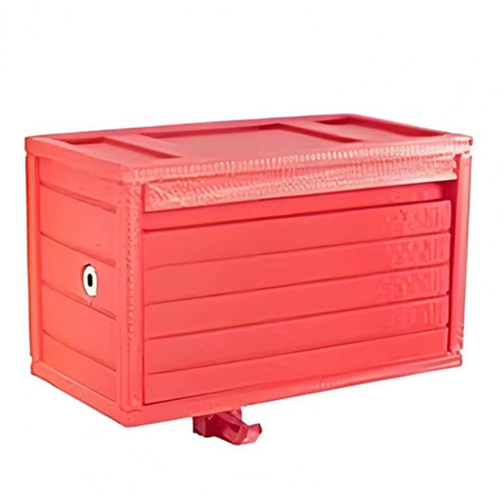 Veggmontert nøkkelhylle dekorativ nøkkelkrok retro garasje bilnøkkelboks multifunksjonell nøkkelorganisator med garasjeport: Rød