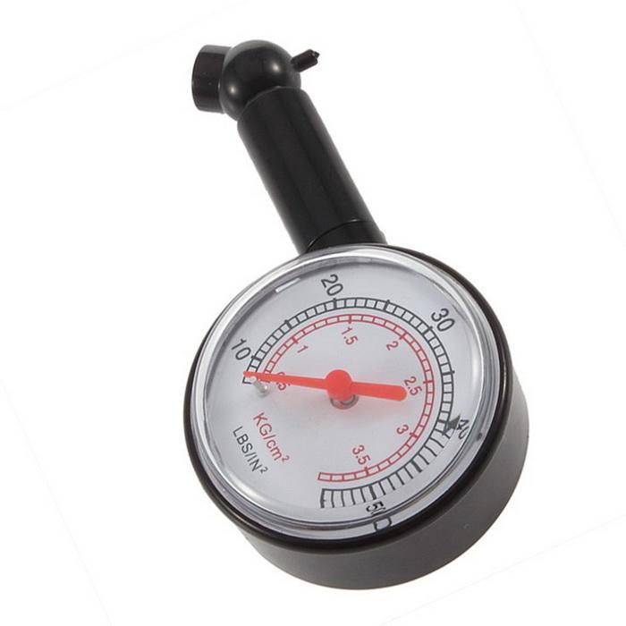 Testeur d'urgence pour pneu de voiture, jauge à barre d'outil, pression 5 LBS pour pneu de voiture, moto cm KG, Air de vélo à cadran noir