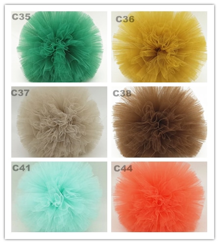 30cmst tyll pompoms fest bröllopsdekoration tyll pom pom