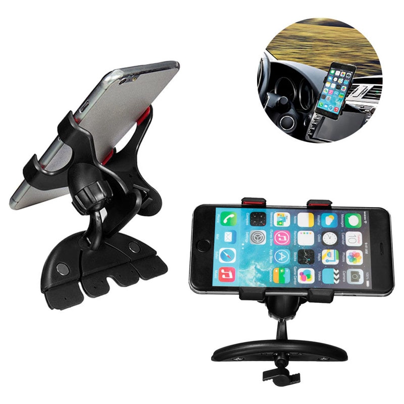 360 universell bil cd-hållare clip mount vagga ställ för mobiltelefoner gps