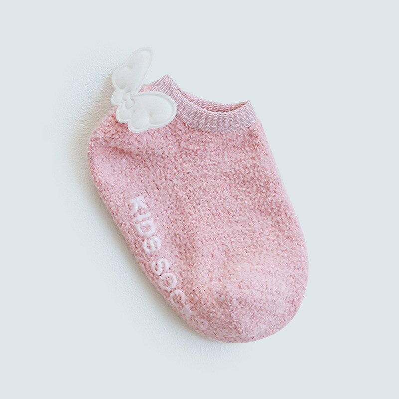 Blød bomuld søde englevinger baby sokker nyfødte baby pige sokker spædbarn enfant anti slip gulv sokker neonato meia infantil