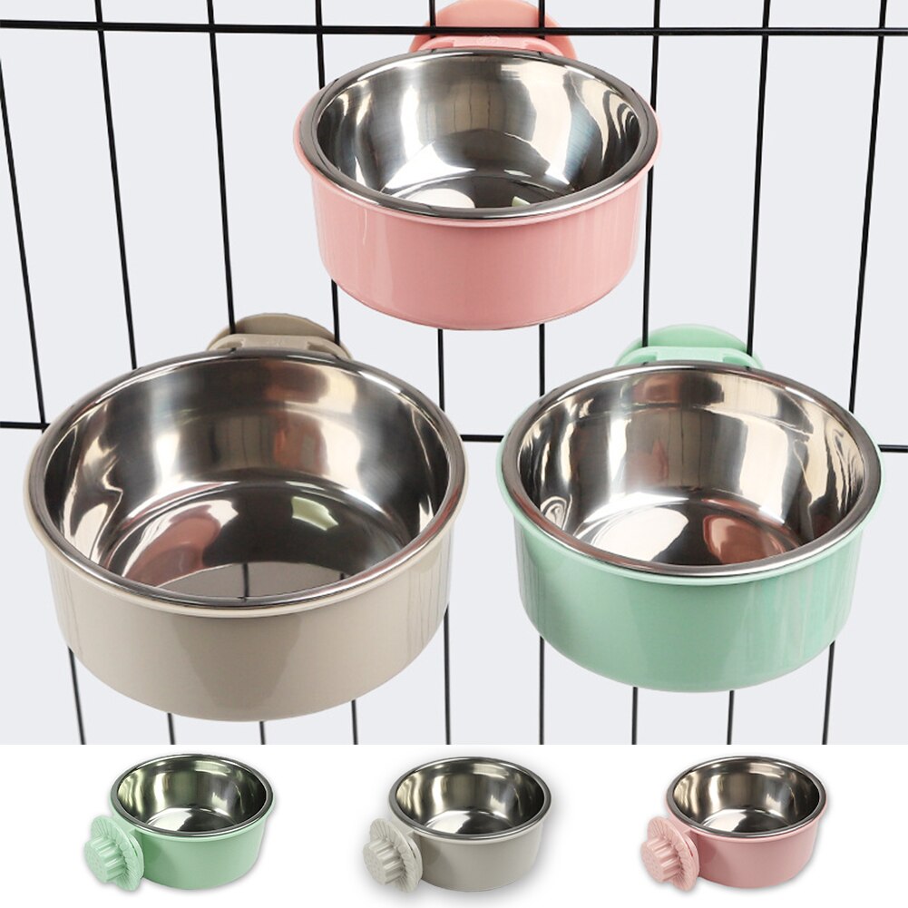 Voerbak voor huisdieren kan worden opgehangen vaste hondenkooi voerbak hond kat hangende voerbak duurzame puppy en kitten voerbak waterbak