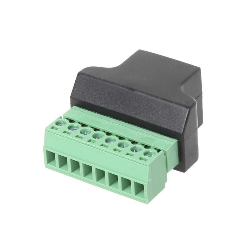 Female To Screw Terminal 8 Pin Connector Ethernet Cable Extender Adapter