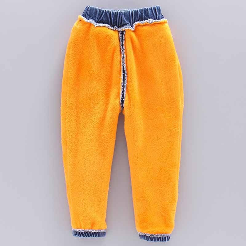 Children Boys Winter Thick Denim Pants Baby Boys Casual Good Velvet Warm Jeans Pants 1-6 Years #068