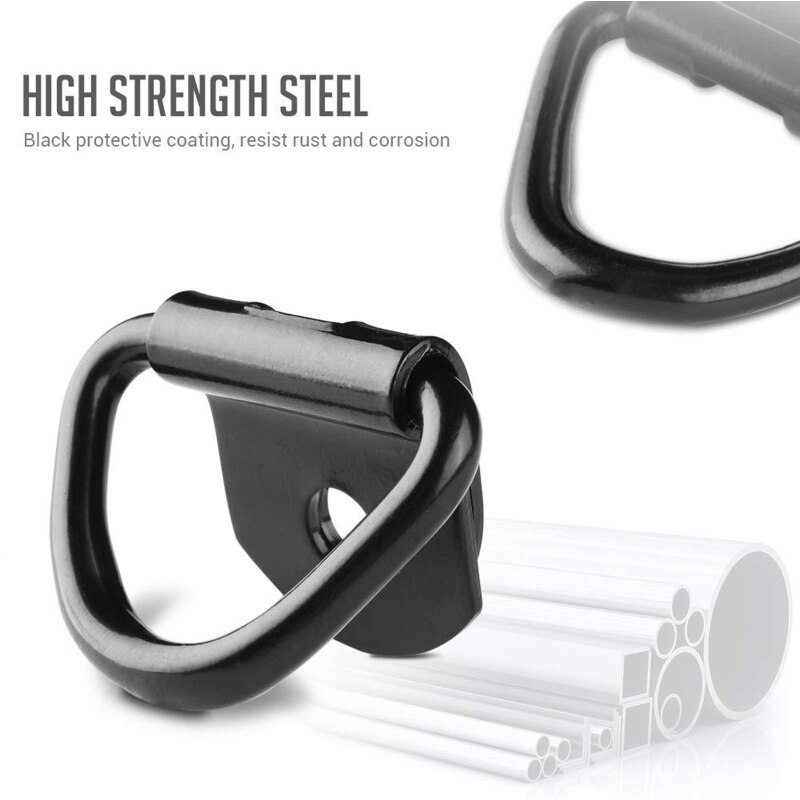 20Pcs Tie-Down D-Ring Anchors for Boat Car Trailer Wearproof Tie Down Anchor Ring Anchor Strapping Hooks K0AF