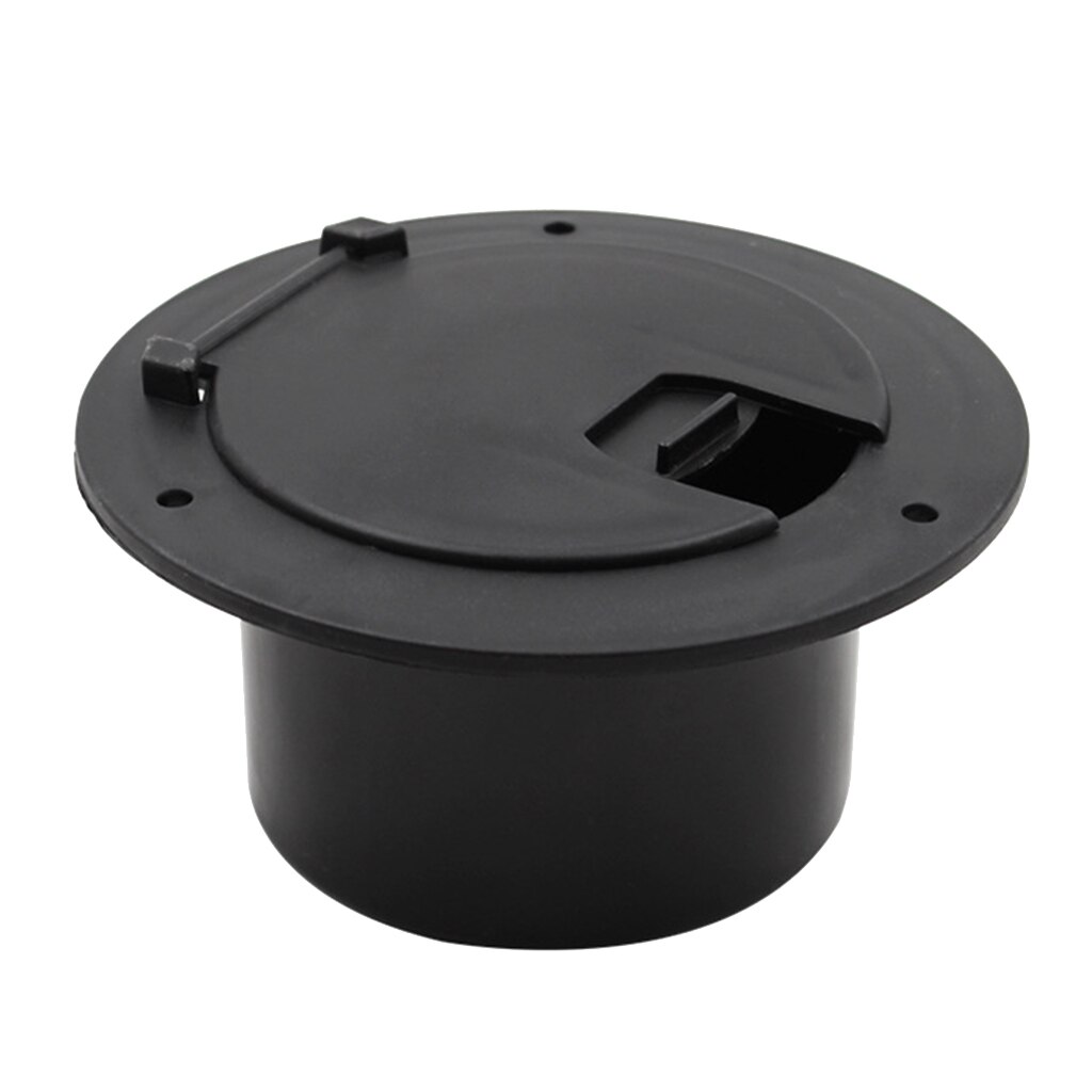 5.2inch Round Electrical Cable Hatch Black for RV Trailer Camper