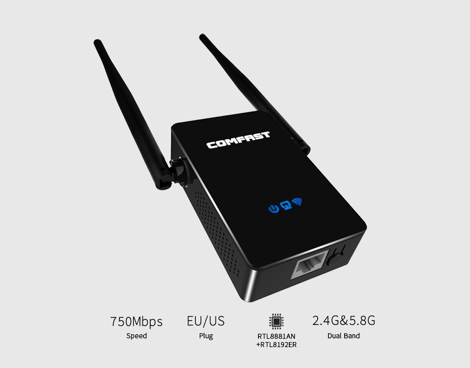 Wi Fi Range Extend RouterComfast 300 - 750 Mbps Wireless WiFi Repeater Signal Amplifier 2*5dbi Antenna Wireless Access Point AP